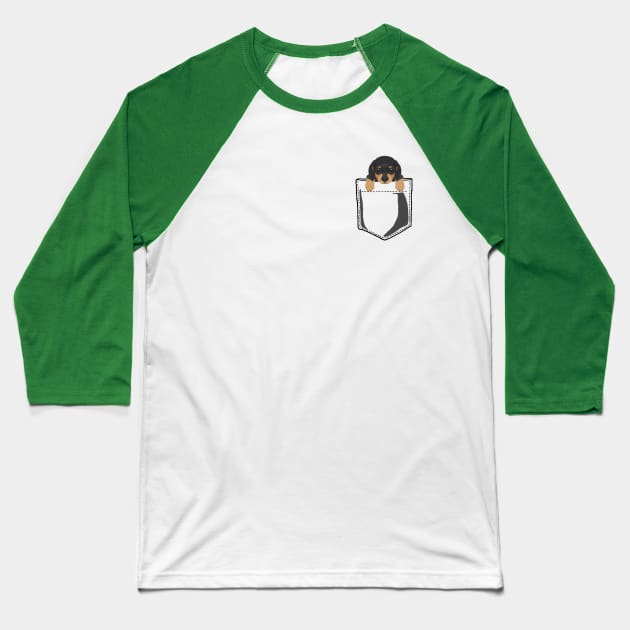 Pocket Dachshund Baseball T-Shirt by JKA